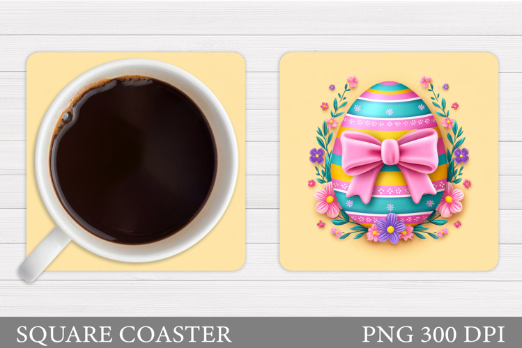 Easter Egg Coaster Sublimation. Easter Coaster Design