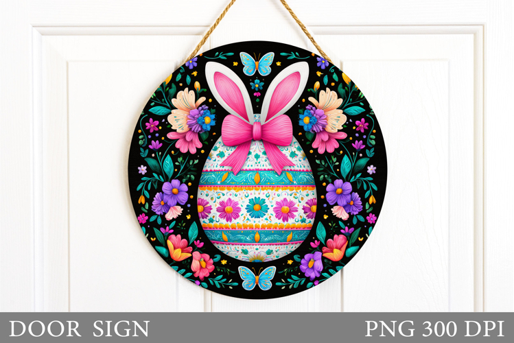 Easter Door Sign Sublimation. Easter Egg Door Sign Design