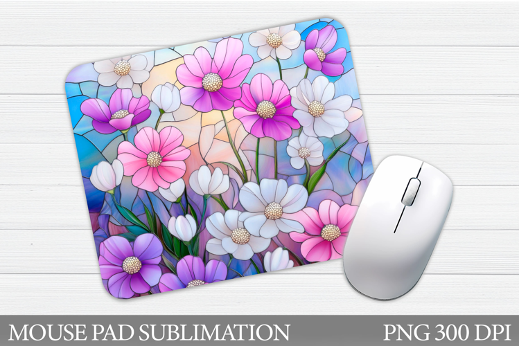 Flowers Mouse Pad Sublimation. Floral Mouse Pad Design