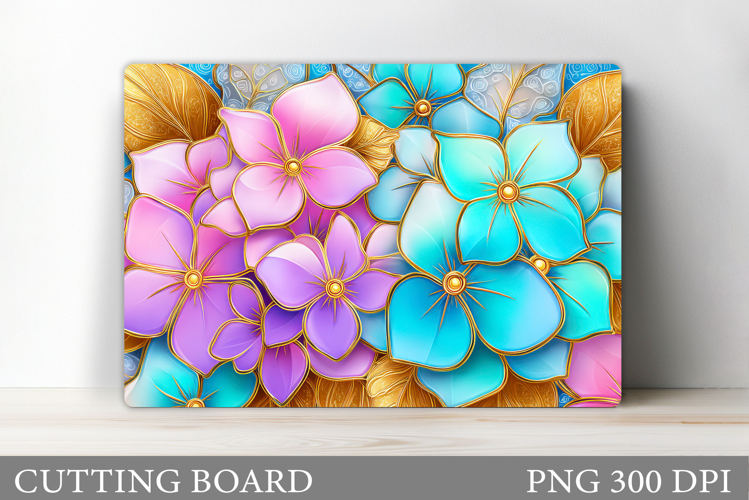 Floral Cutting Board Design. Flowers Cutting Board