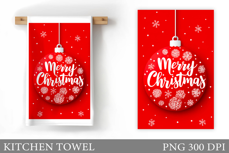 Merry Christmas Kitchen Towel. Christmas Kitchen Towel