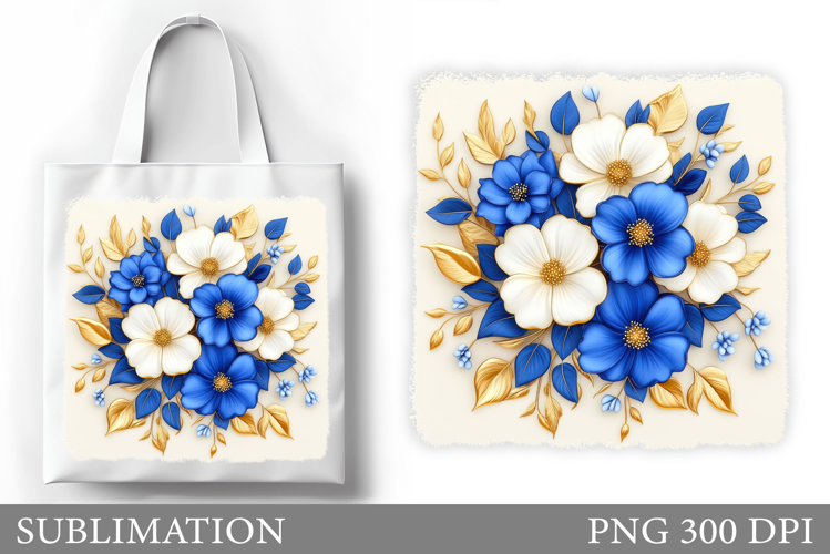 Flowers Tote Bag Sublimation. Flowers Sublimation
