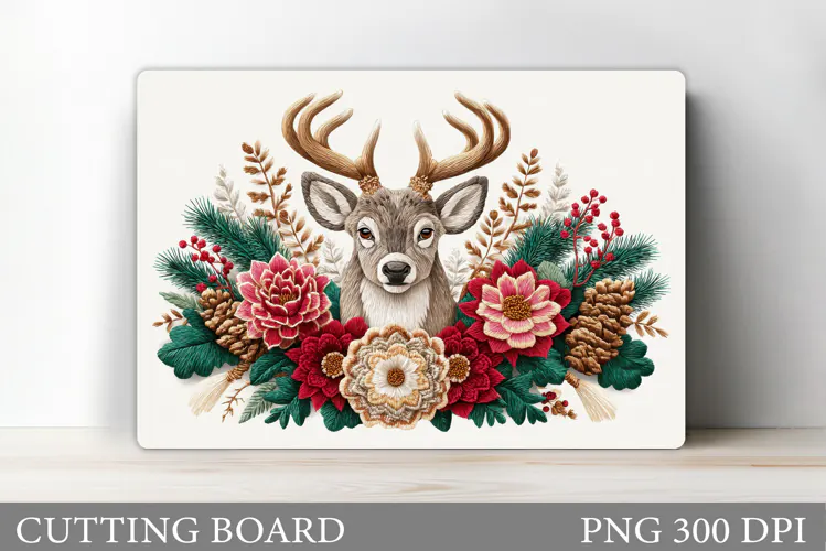 Christmas Deer Cutting Board. Christmas Cutting Board Design