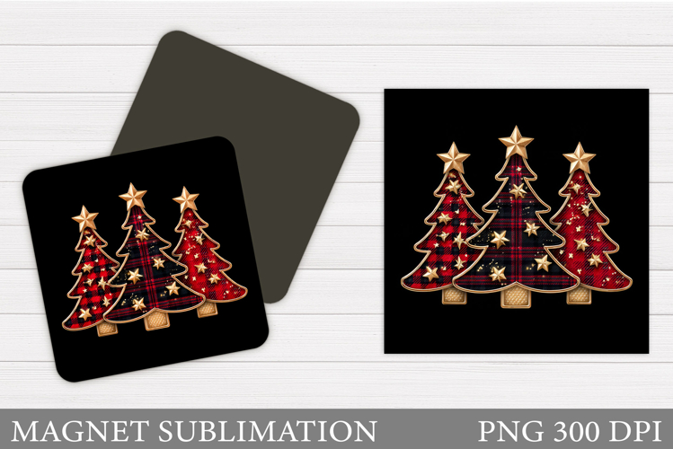 Christmas Tree Magnet Design. Christmas Magnet Sublimation