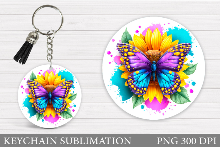 Butterfly Keychain Design. Butterfly Sublimation
