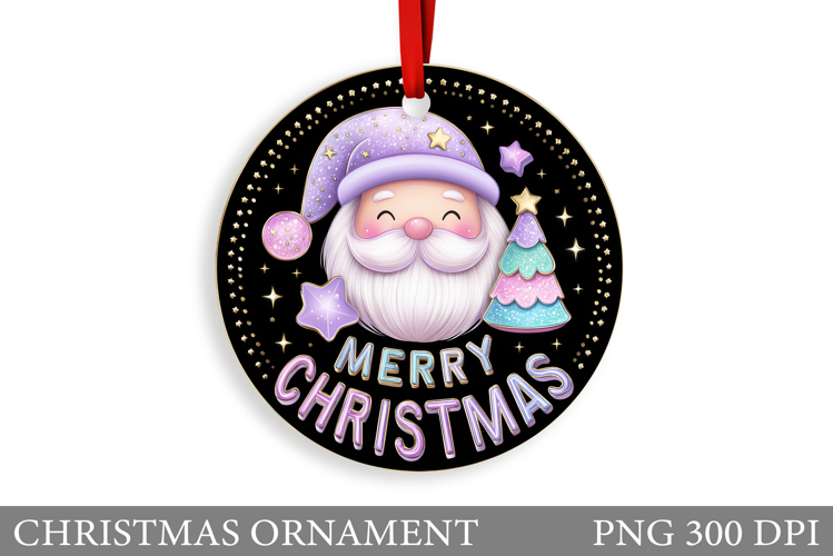 Santa Claus Christmas Ornament. Cute Santa Claus Sublimation