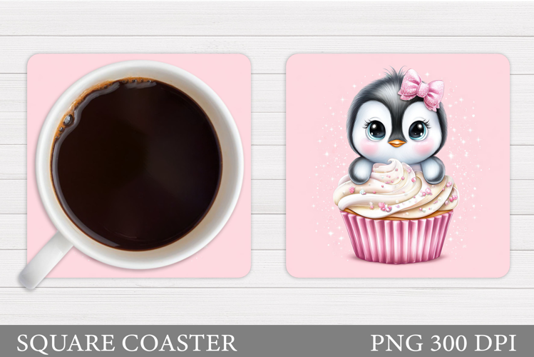 Christmas Penguin Coaster. Christmas Coaster Sublimation