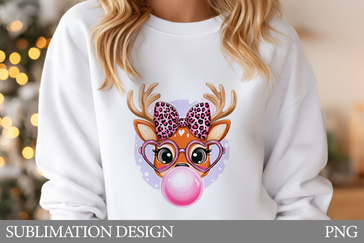 Cute Deer Sublimation. Cute Deer T-Shirt Design