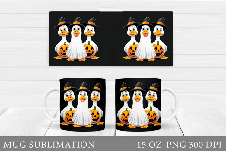 Halloween Goose Mug Design. Halloween Mug Sublimation
