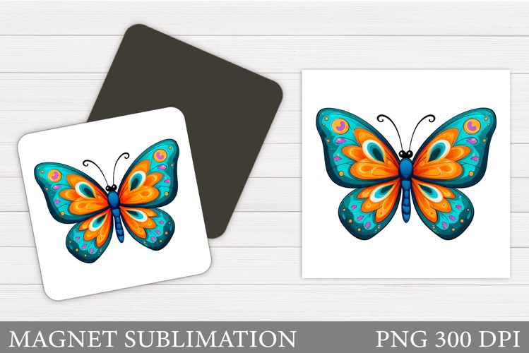 Butterfly Sublimation. Butterfly Magnet Design