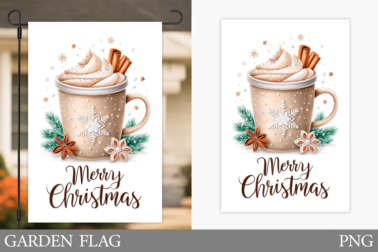Christmas Garden Flag Design. Christmas Sublimation