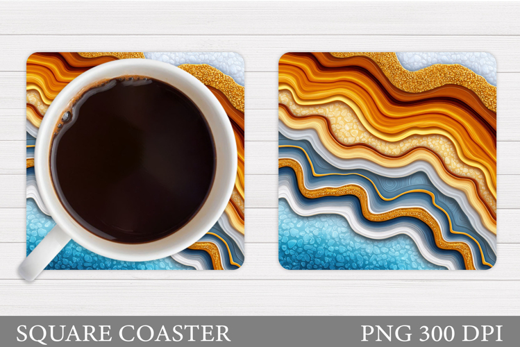 Abstract Coaster Design. Texture Coaster Sublimation