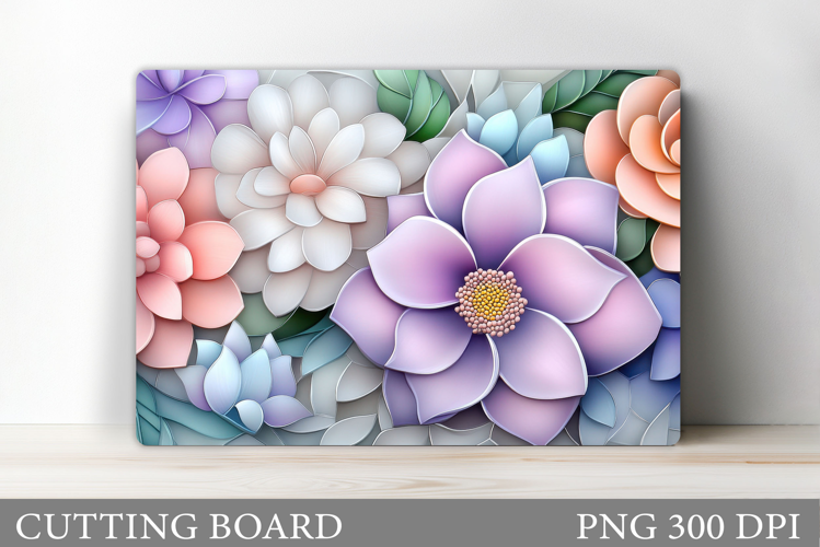 Floral Cutting Board Design. Flowers Cutting Board