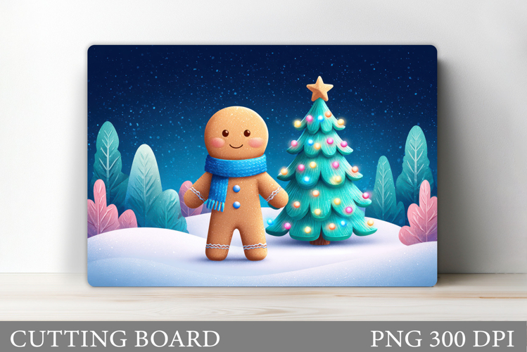 Christmas Cutting Board Design. Gingerbread Cutting Board