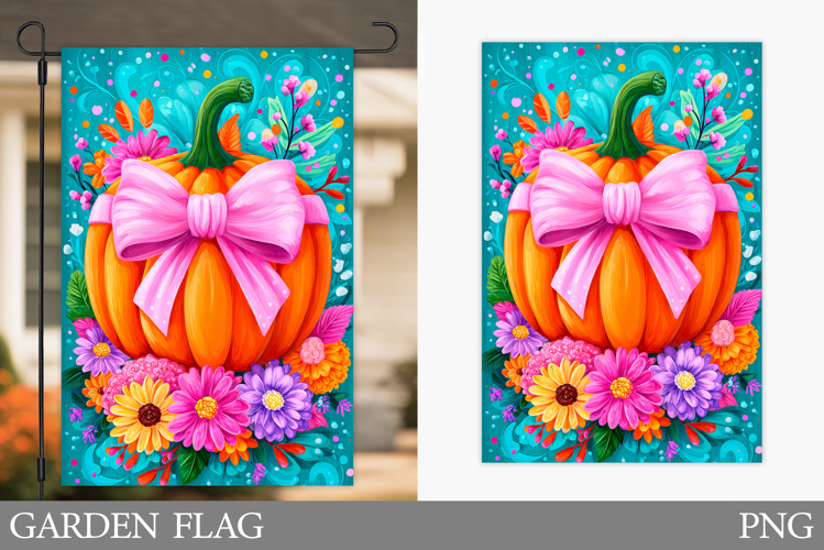 Pumpkin Garden Flag Design. Pumpkin Sublimation