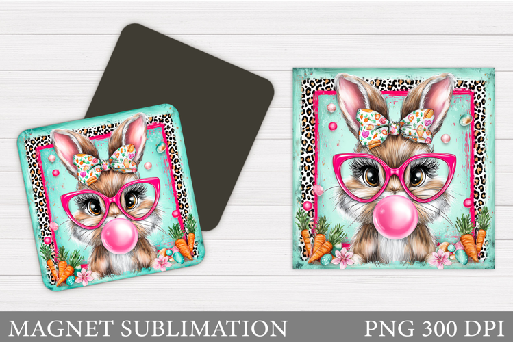 Cute Bunny Magnet Design. Cute Bunny Sublimation