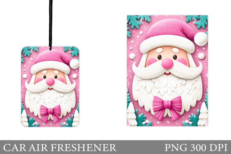 Santa Claus Car Air Freshener. Christmas Car Air Freshener