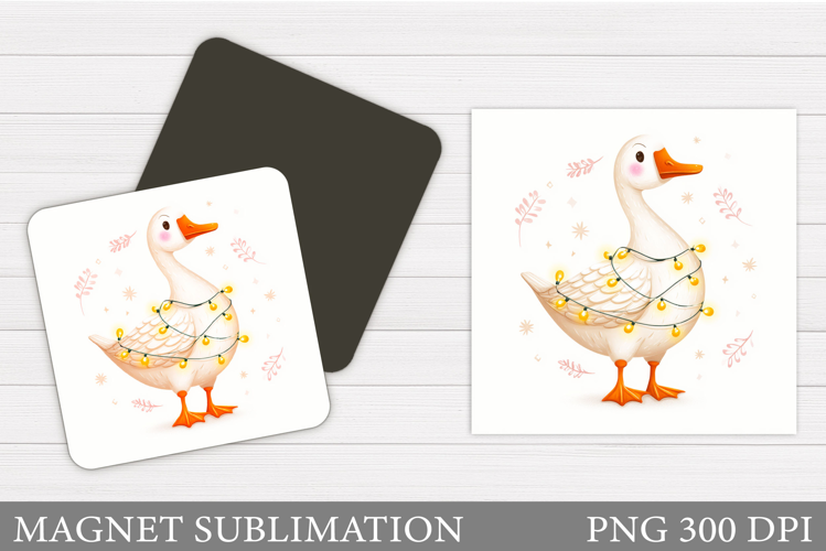 Christmas Goose Magnet. Christmas Magnet Sublimation