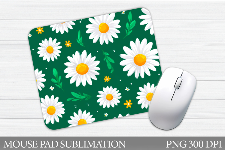 Daisy Flowers Mouse Pad. Flowers Mouse Pad Sublimation