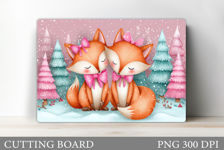 Christmas Fox Cutting Board. Christmas Cutting Board Design