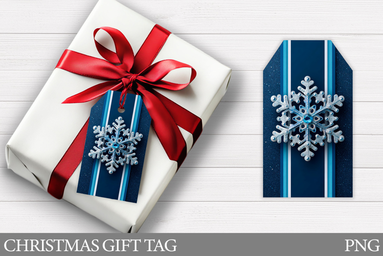 Snowflakes Gift Tag Design. Christmas Gift Tag Printable