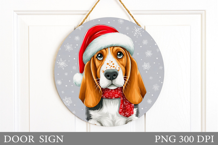 Christmas Dog Door Sign. Christmas Door Sign Design