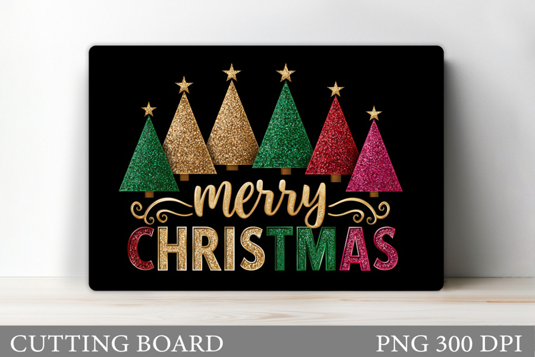 Merry Christmas Cutting Board. Christmas Tree Cutting Board