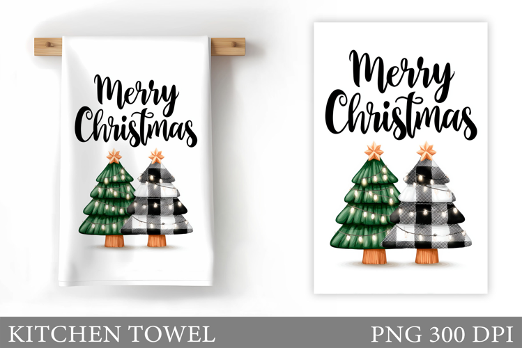 Christmas Tree Kitchen Towel. Christmas Kitchen Towel Design