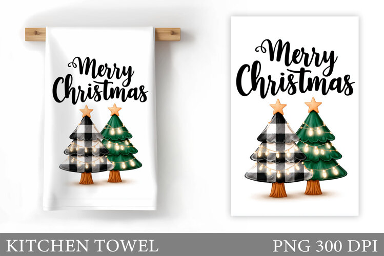 Christmas Tree Kitchen Towel. Christmas Deer Kitchen Towel example image 1