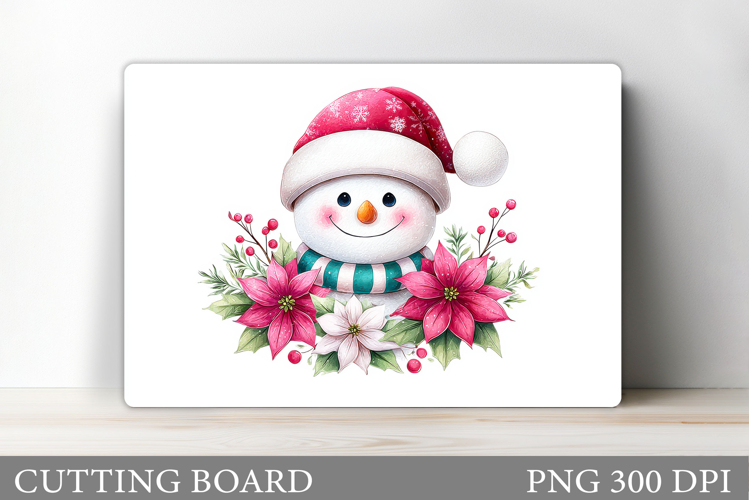 Christmas Cutting Board. Snowman Cutting Board Sublimation