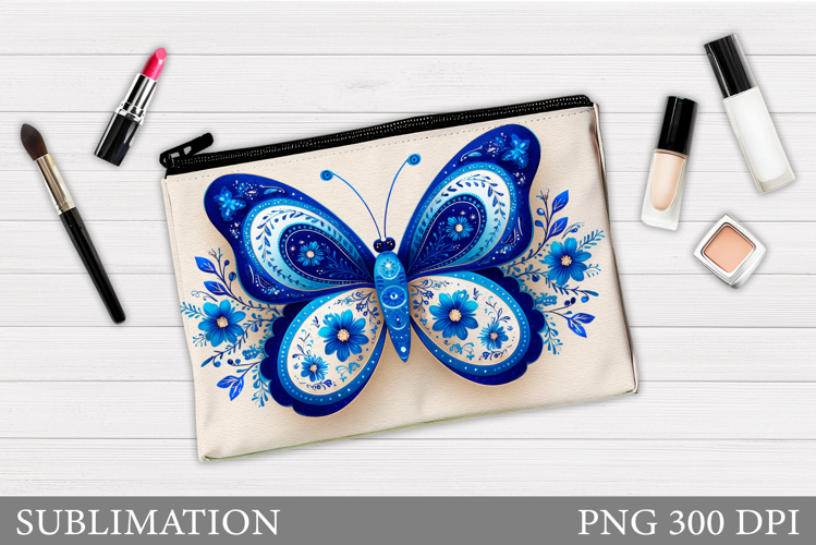 Butterfly Sublimation. Butterfly Makeup Bag Design