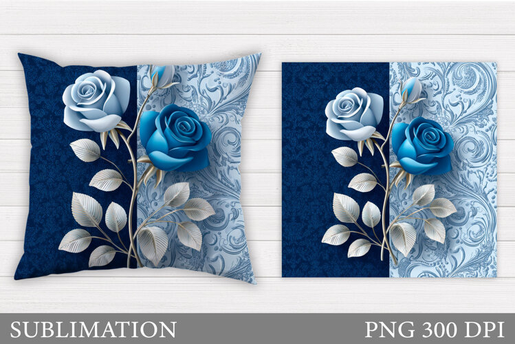 Roses Pillow Sublimation. Flowers Sublimation example image 1