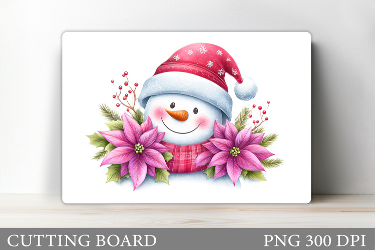Christmas Cutting Board. Snowman Cutting Board Sublimation