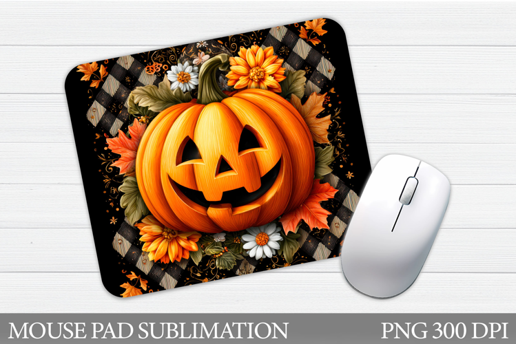 Halloween Pumpkin Mouse Pad. Halloween Mouse Pad Design