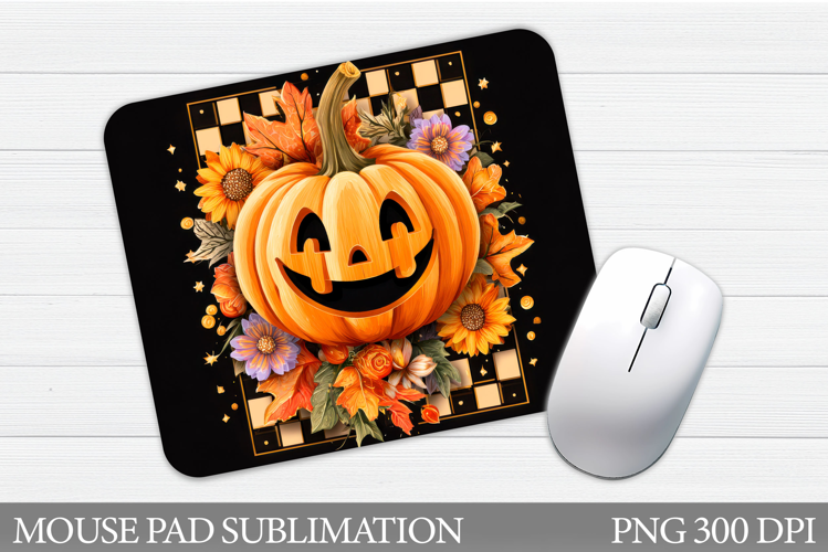 Halloween Pumpkin Mouse Pad. Halloween Mouse Pad Sublimation