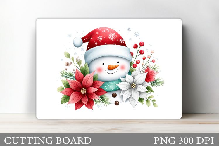 Christmas Cutting Board. Snowman Cutting Board Sublimation