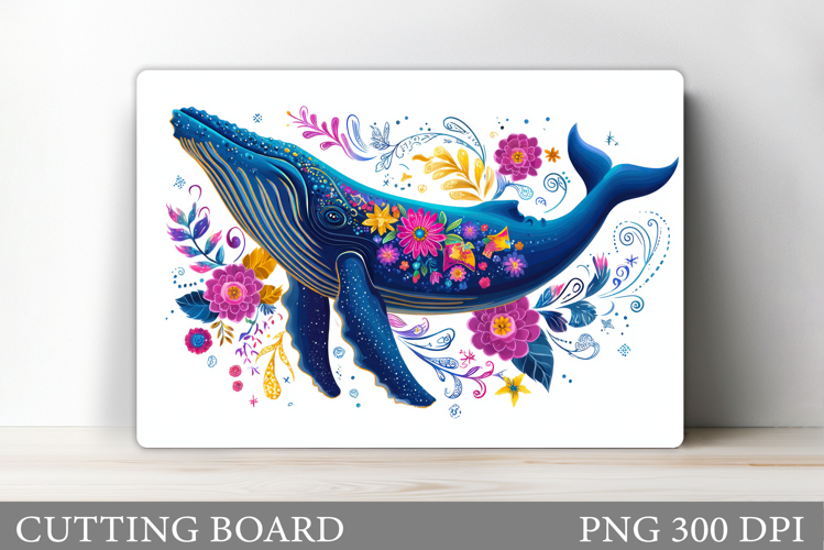 Whale Cutting Board Design. Whale Sublimation