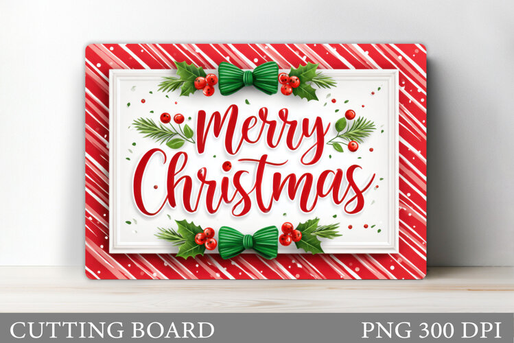 Christmas Cutting Board Design. Christmas Tree Cutting Board example image 1