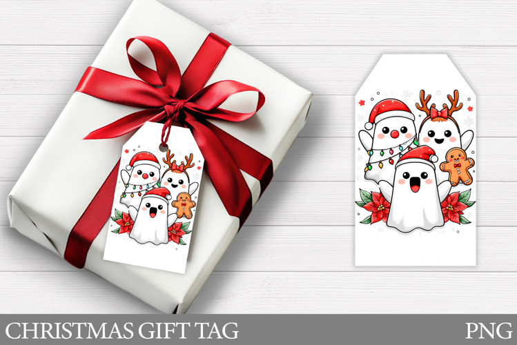 Christmas Ghost Gift Tag. Christmas Gift Tag Printable