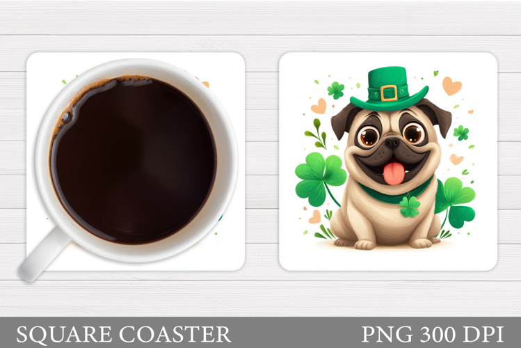St Patrick Dog Coaster. St Patrick Coaster Sublimation