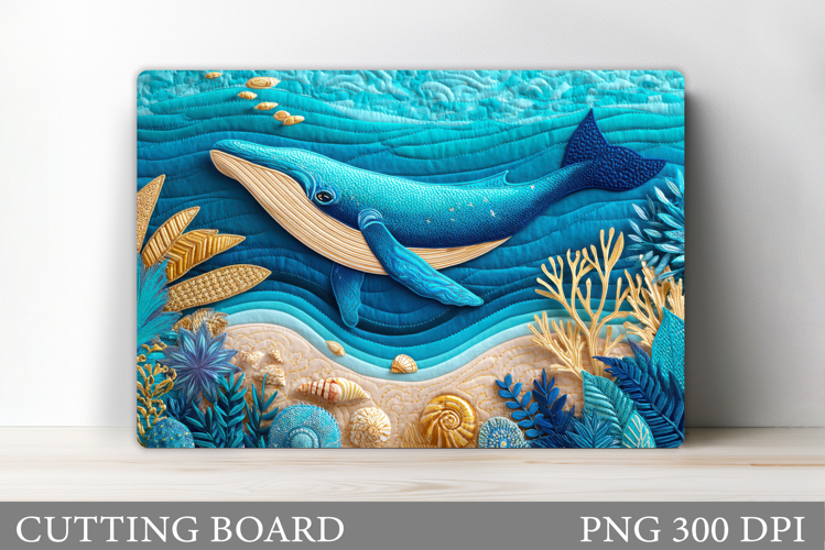 Whale Cutting Board Design. Whale Sublimation