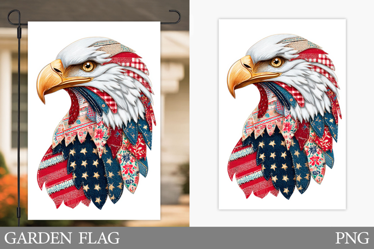 Patriotic Eagle Garden Flag. Patriotic Garden Flag Design