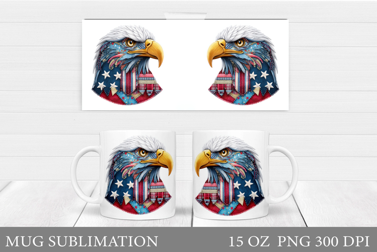 Patriotic Eagle Mug Design. Patriotic Eagle Sublimation