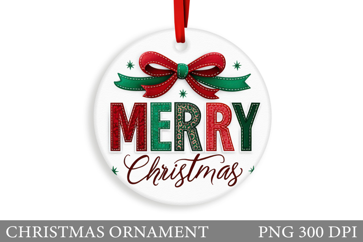 Christmas Ornament Sublimation. Merry Christmas Ornament