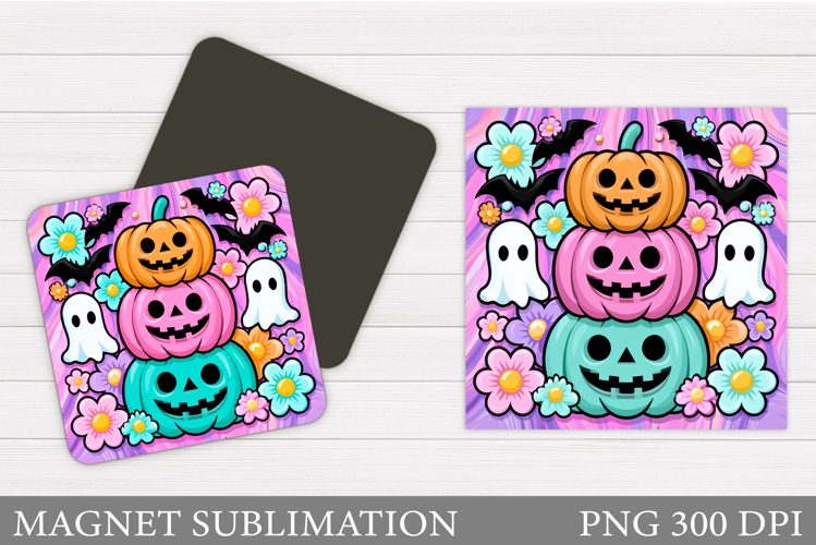 Halloween Pumpkin Magnet. Halloween Ghost Magnet Design
