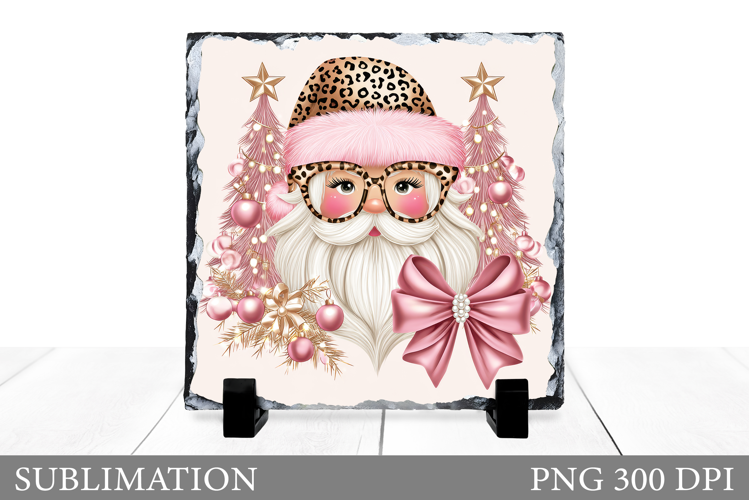 Santa Claus Slate Design. Christmas Slate Sublimation