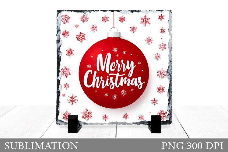 Merry Christmas Slate Design. Christmas Slate Sublimation