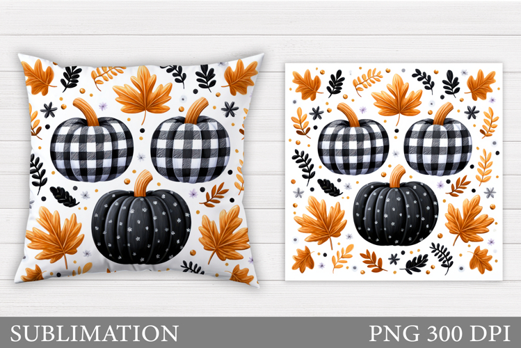 Fall Pumpkin Pillow Design. Pumpkin Sublimation