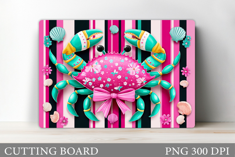 Crab Cutting Board Design. Crab Sublimation