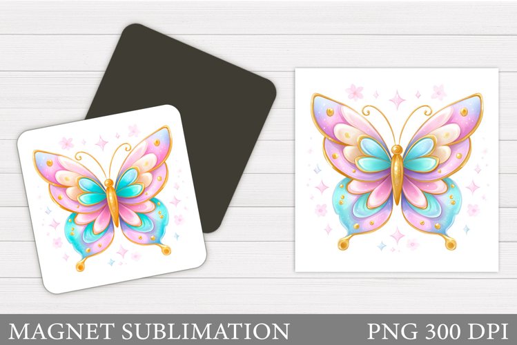 Butterfly Sublimation. Butterfly Magnet Design